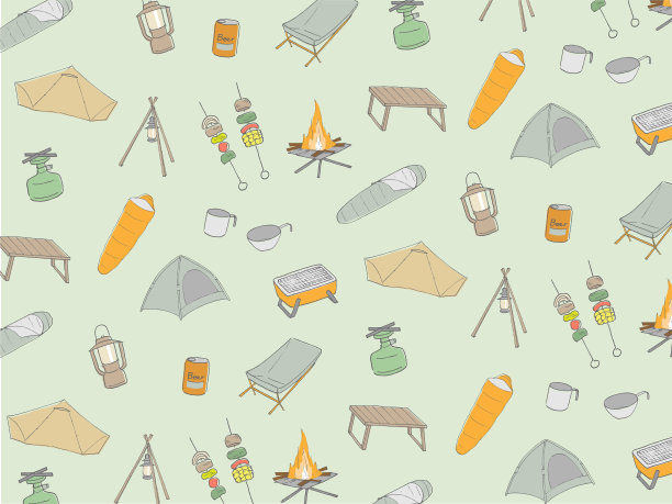 露营装备的背景图案图片下载