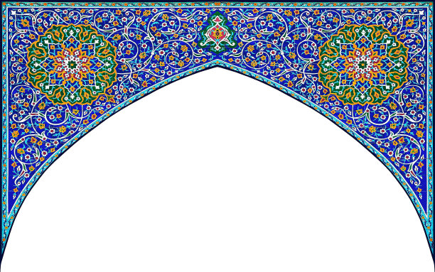 有阿拉伯风格图案的拱门。图片下载