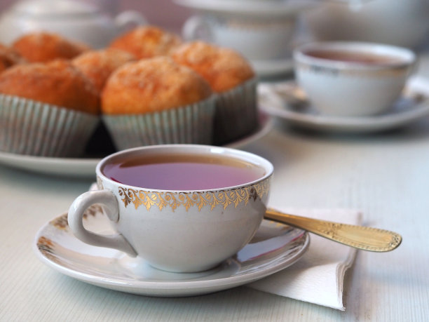 一杯茶，一盘松饼图片下载