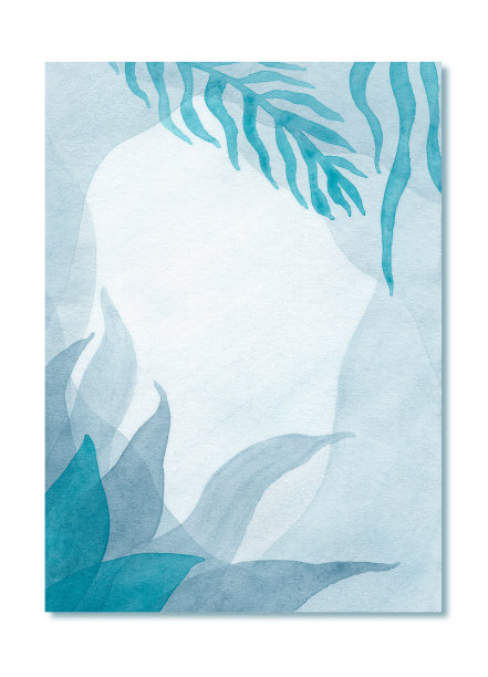 水彩的请柬图片下载