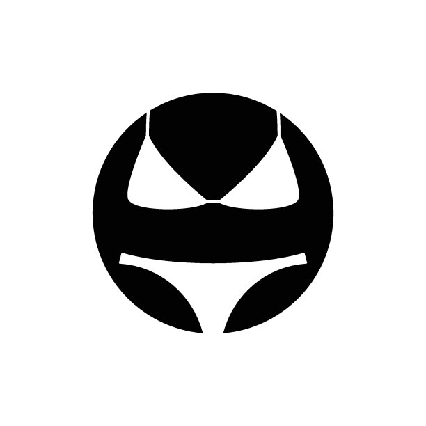 比基尼标志图标矢量模板图片下载