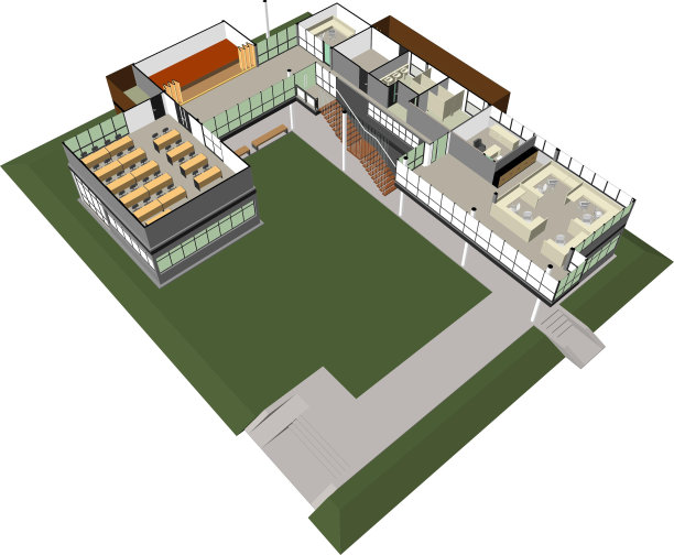 建筑工程三维插图图片下载