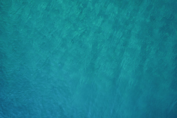 蓝绿色大海的鸟瞰图。小鱼在海里游泳图片下载