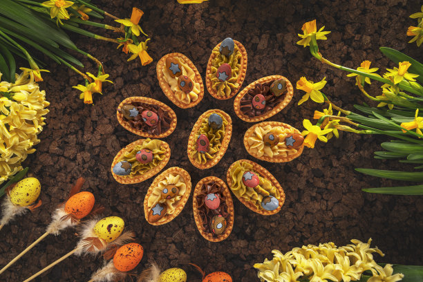 美味的迷你馅饼甜点图片下载