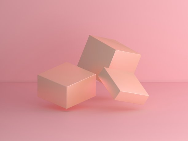 带领奖台的抽象构图3D渲染图片下载