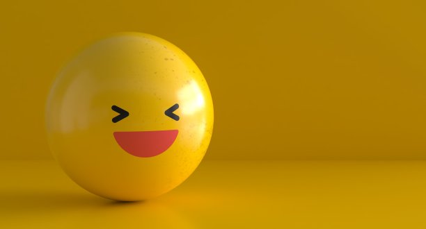 笑脸表情黄色背景图片下载