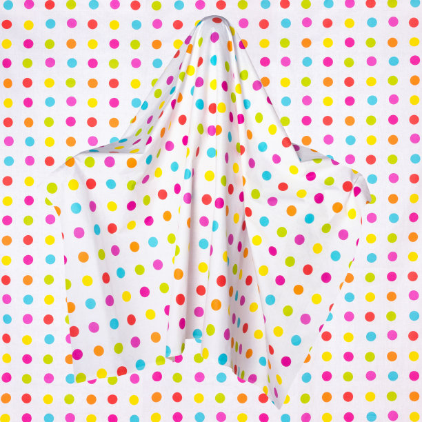 有趣的鬼与彩色圆点在无齿的背景。神秘的符号,《阿凡达》。图片下载