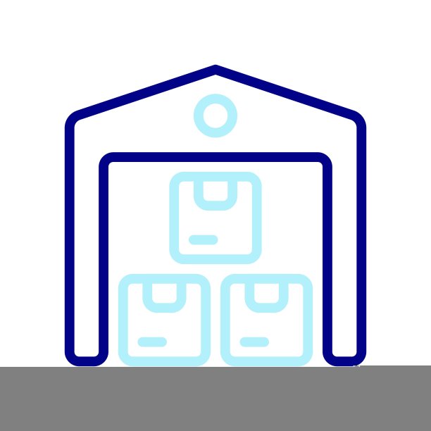 仓储仓库图标，用来储存货物的库存。图片下载