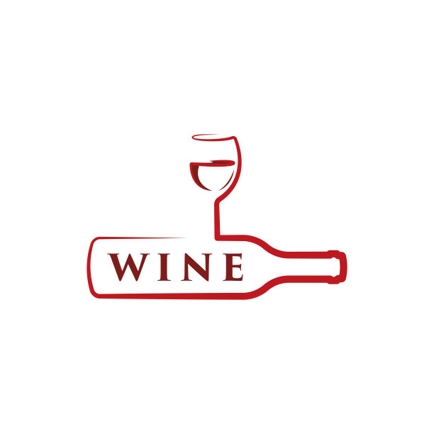 酒杯。瓶身logo设计背景。矢量图标的餐厅菜单。图片下载