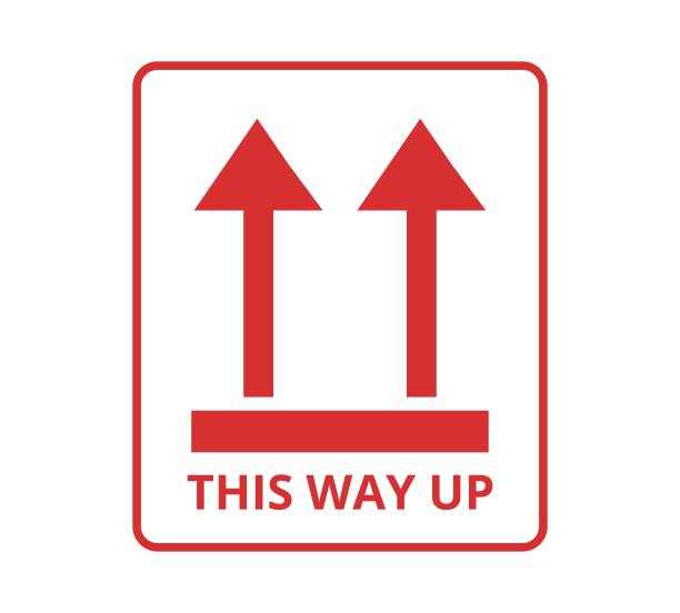 红色往上走标志。图片下载