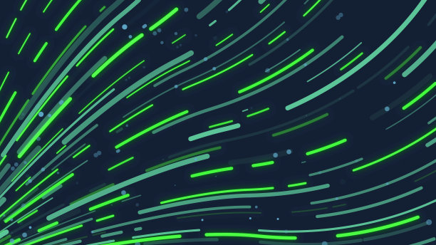 抽象绿线灯图片下载