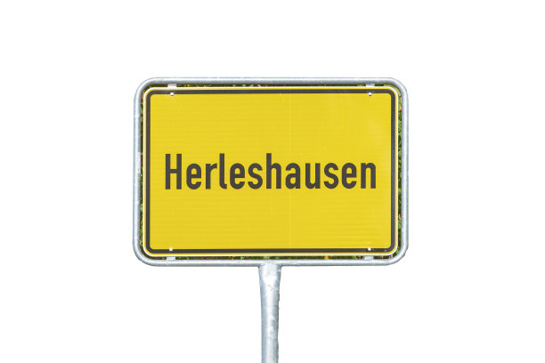 Herleshausen黄色的路标图片下载