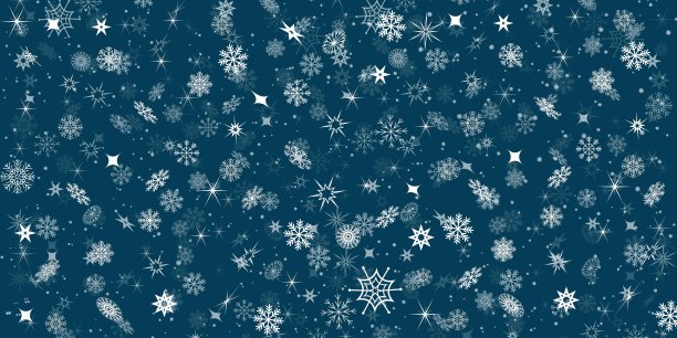 蓝色背景上的雪花图片下载