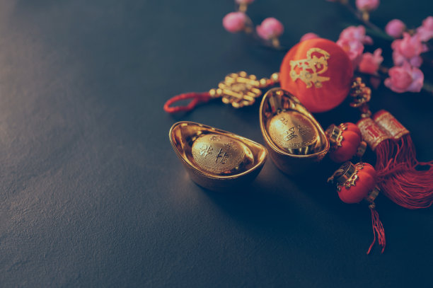 年货装饰注重金条设计图片下载