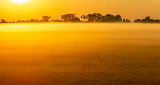 朦胧的日出充满阳光图片下载