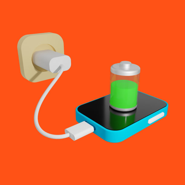 3d渲染手机充电图图片下载