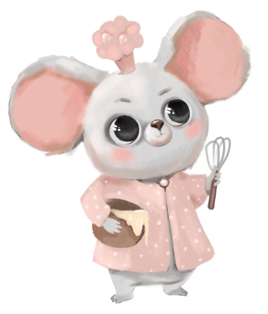 可爱的卡通手绘水彩幼儿园稚气插画剪贴画。图片下载