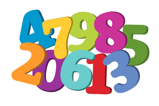 数学数字色彩斑斓，教育研究数学学习的教学理念。插画家向量图片下载