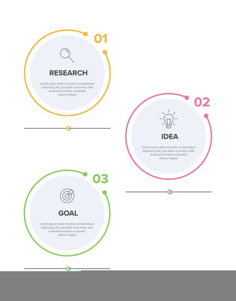 带有图标和3个选项或步骤的垂直信息图形设计。细线。信息图的业务概念。可用于信息图形，流程图，演示文稿，移动网站，印刷材料。图片下载