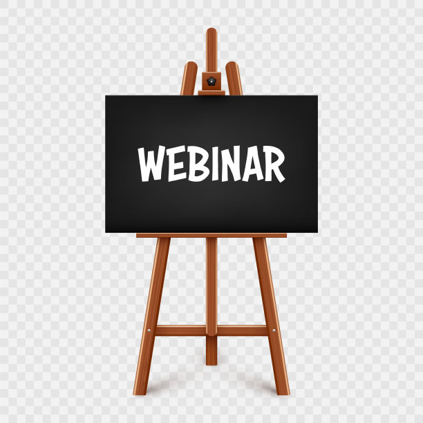逼真的油漆桌子上的黑色画布上的文字。木制画架和一张画纸。三脚架上的展示板。远程教育、在线课程和在线学习。矢量图图片下载