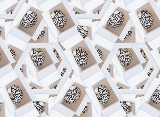 盒子里的大脑抽象的背景图片下载