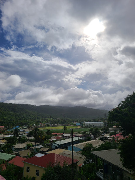 多云的村庄经验图片下载