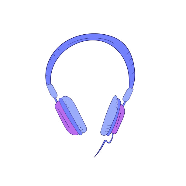 耳机图标。插图伟大的耳机矢量图标为web图片下载
