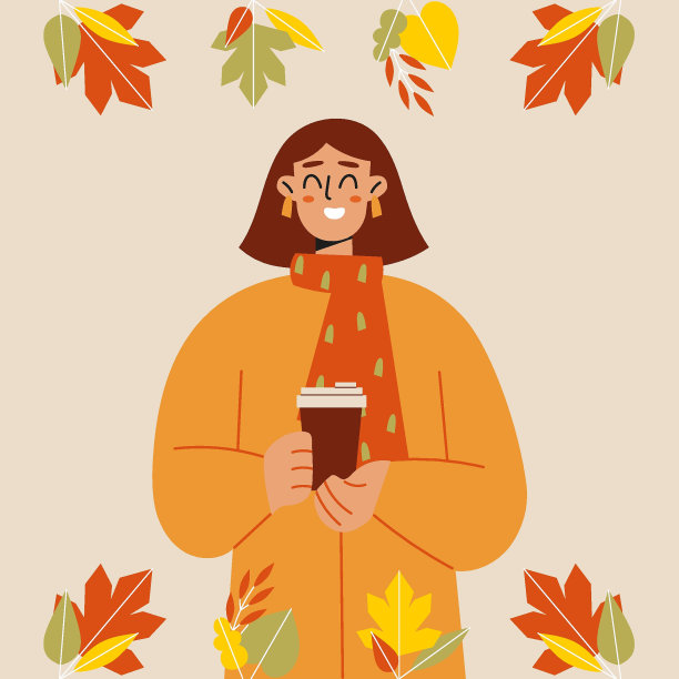 拿着树叶的女人图片下载