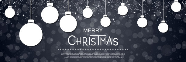 圣诞快乐和新年快乐矢量横幅模板图片下载