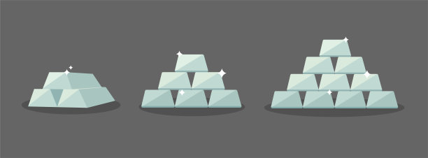 铁锭图标。矢量图图片下载