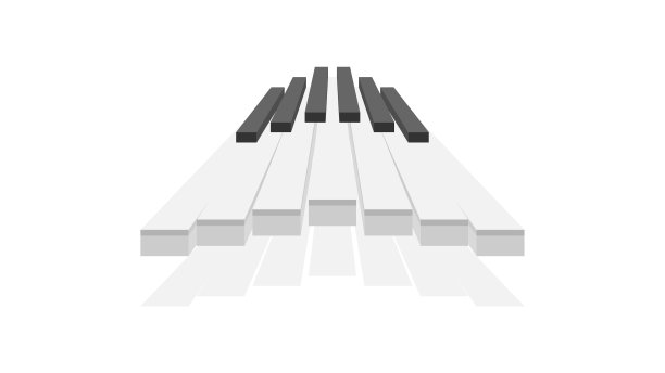 抽象钢琴琴键音乐键盘乐器歌曲旋律矢量设计风格图片下载