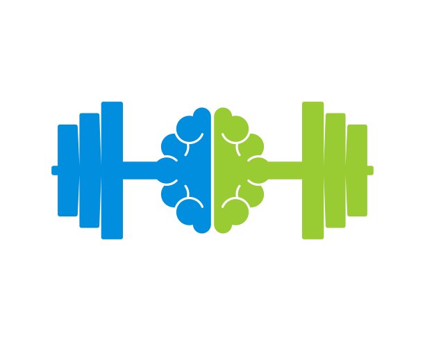 脑在中间的杠铃图片下载