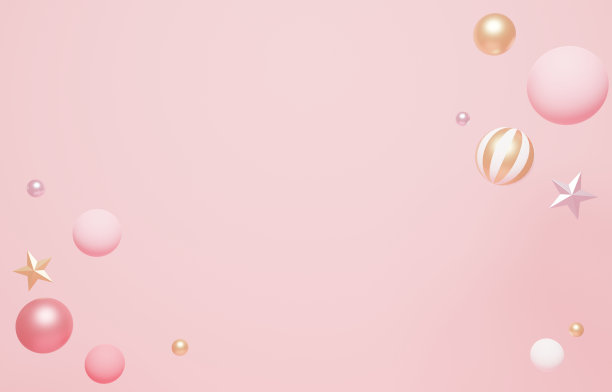 可爱的饰品的3d图像在柔和的颜色图片下载