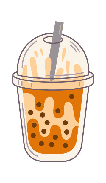 泡泡茶喝。矢量图图片下载