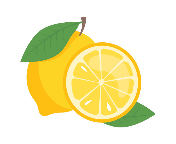 柠檬水果图标。矢量图图片下载