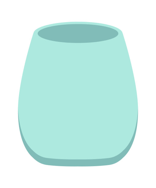 圆形的玻璃杯子。矢量图图片下载