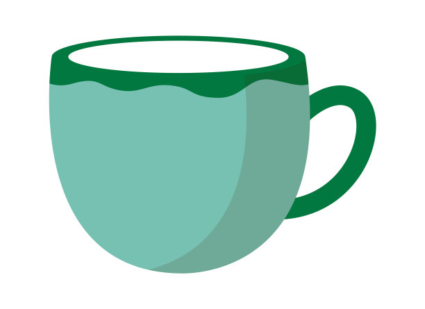 杯子或马克杯图标。矢量图图片下载