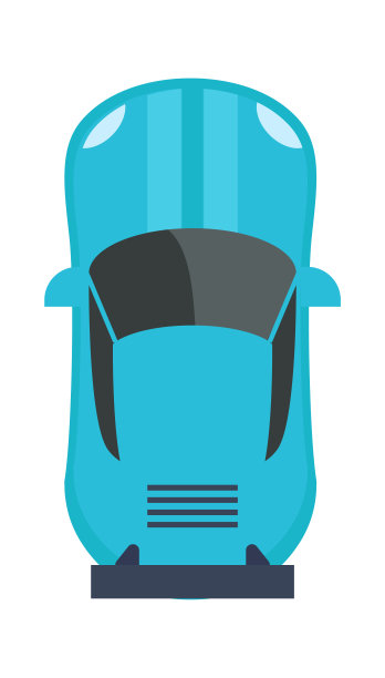 卡通跑车儿童玩具。矢量图图片下载