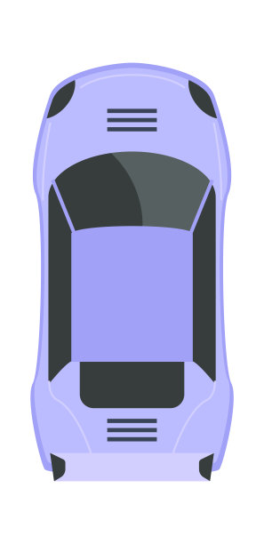 卡通跑车儿童玩具。矢量图图片下载