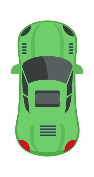 卡通跑车儿童玩具。矢量图图片下载