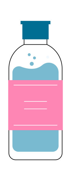 洗甲水指甲美容工具。矢量图图片下载