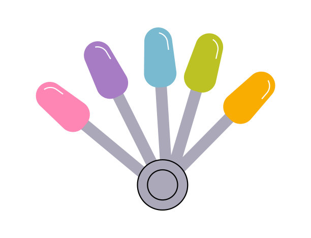 修指甲颜色调色板。矢量图图片下载