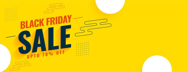 黑色星期五大减价横幅提供细节图片下载