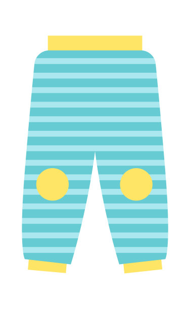 可爱的孩子的裤子。矢量图图片下载