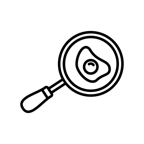 特氟龙，煎锅图标标志设计矢量模板插图标志和符号像素完美图片下载