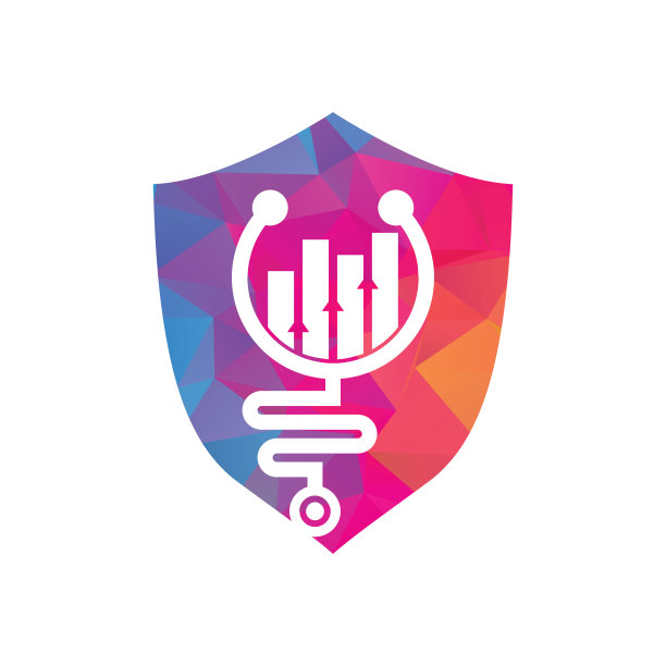 听诊器金融标志设计图标矢量。图片下载