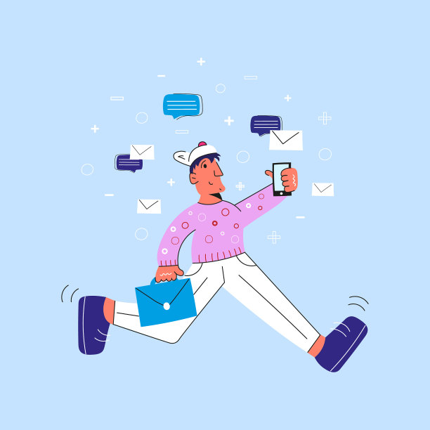 电子邮件服务，在线通信，网络通信。电子邮箱，邮件群，收到的信件。女性收件人卡通人物。矢量孤立概念隐喻插图。图片下载