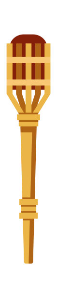 中世纪的火炬。矢量图图片下载