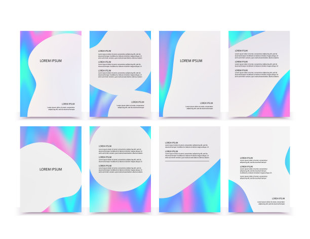 宣传册传单布局与抽象的彩色背景图片下载