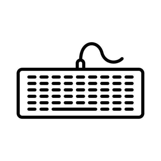 键盘图标Logo设计矢量模板插图符号和符号像素完美图片下载